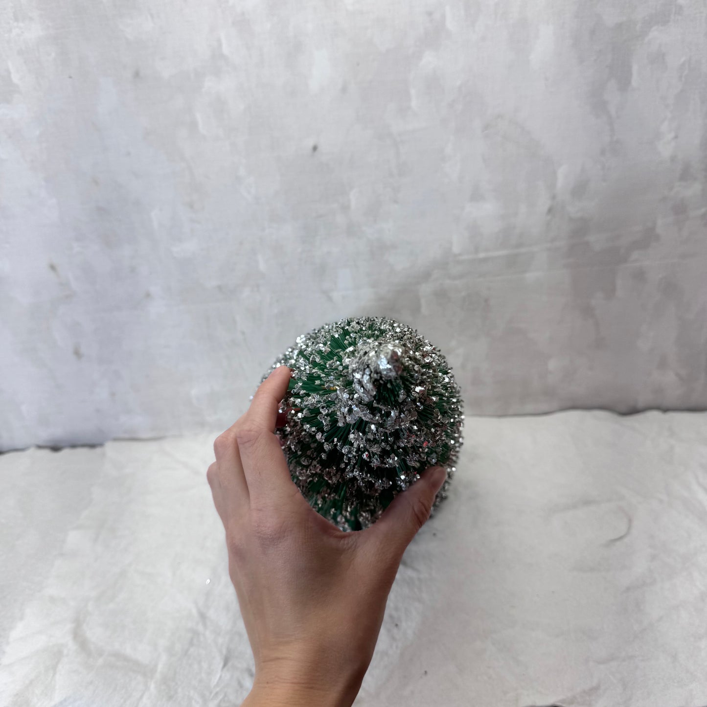 Large Bottle Brush Tree Mini Ornament Garland Vintage #2059