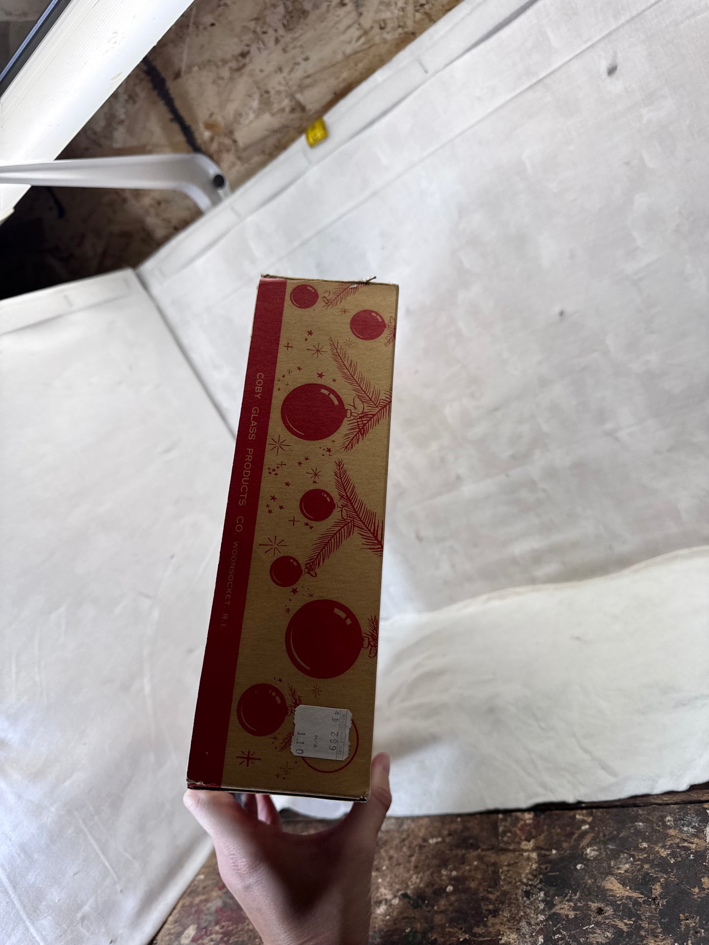 Coby Christmas Ornament Box Empty Vintage #1973