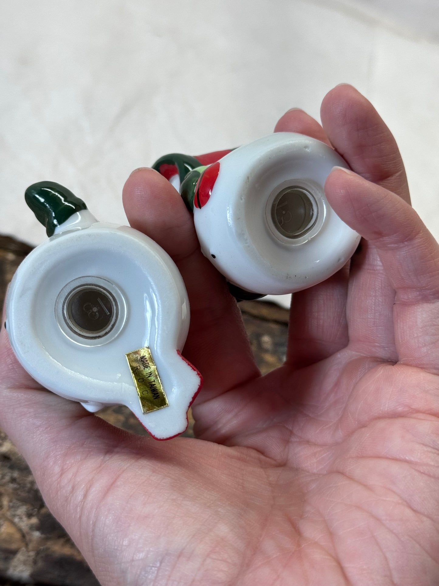 Christmas Snowman Salt & Pepper Shakers Vintage #1995