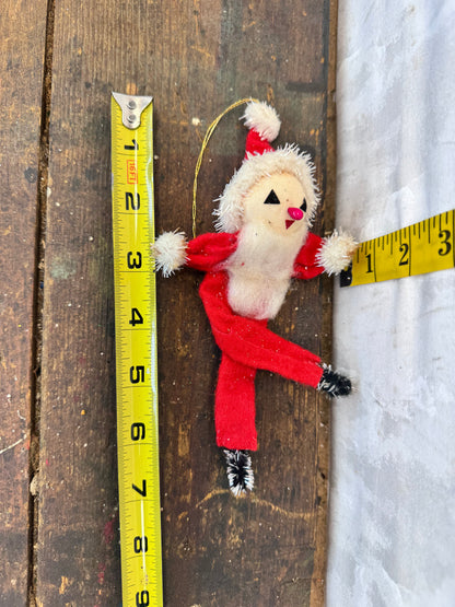 Vintage Japan Pencil Santa Ornament #1634