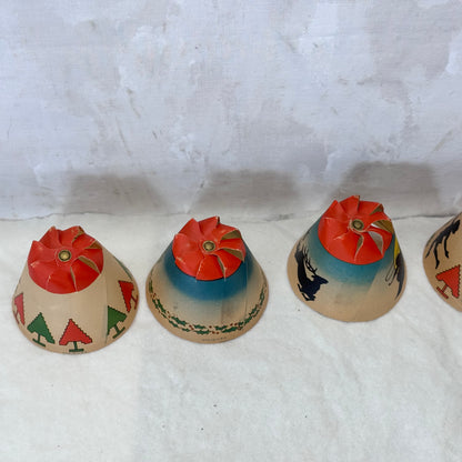 Vintage Whirl Glo Revolving Christmas Tree Light Shades #2147