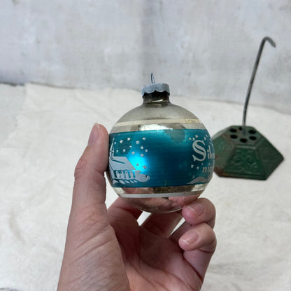 Silent Night Glass Ornament Vintage #2137