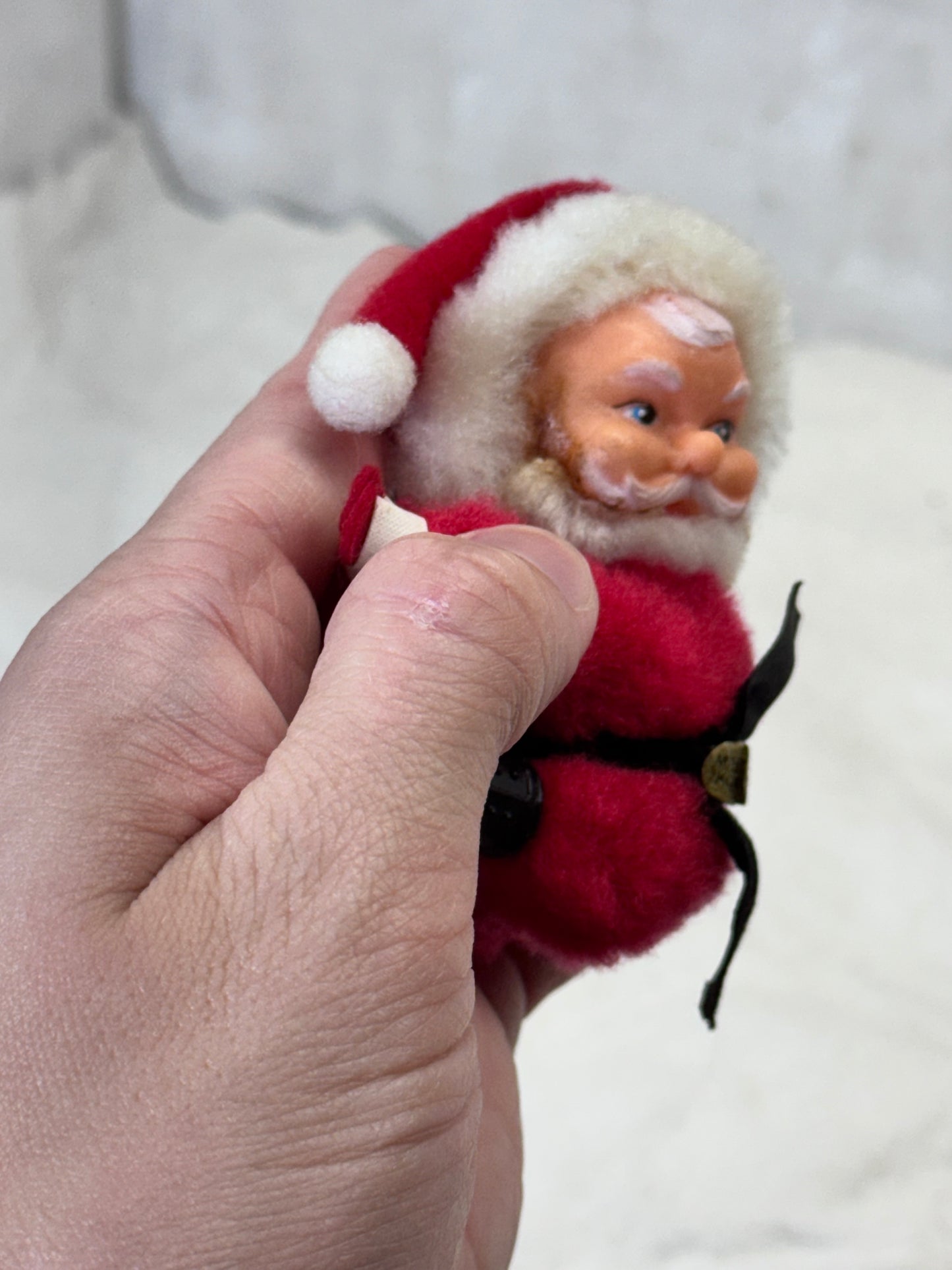 Felt Santa Claus Hugger Clip On Christmas Vintage #1874