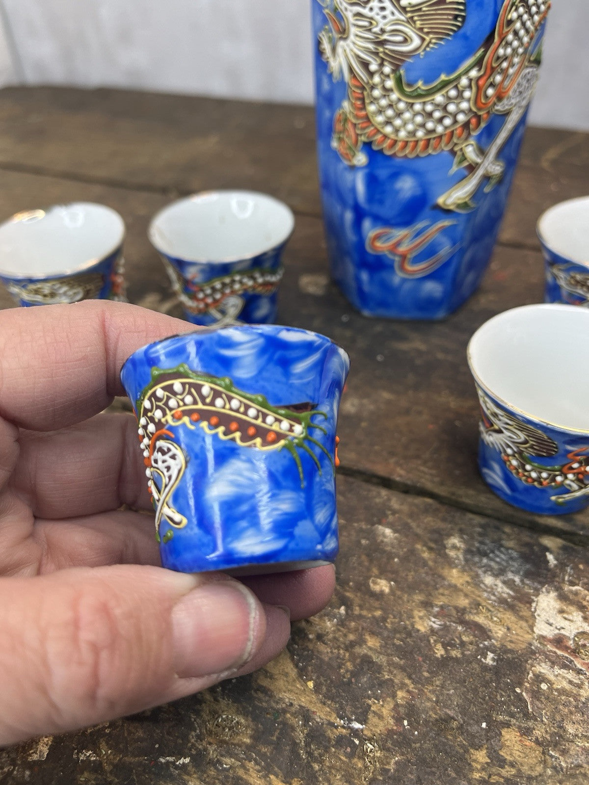 Vintage Collectible Japan Marked Sake Set
