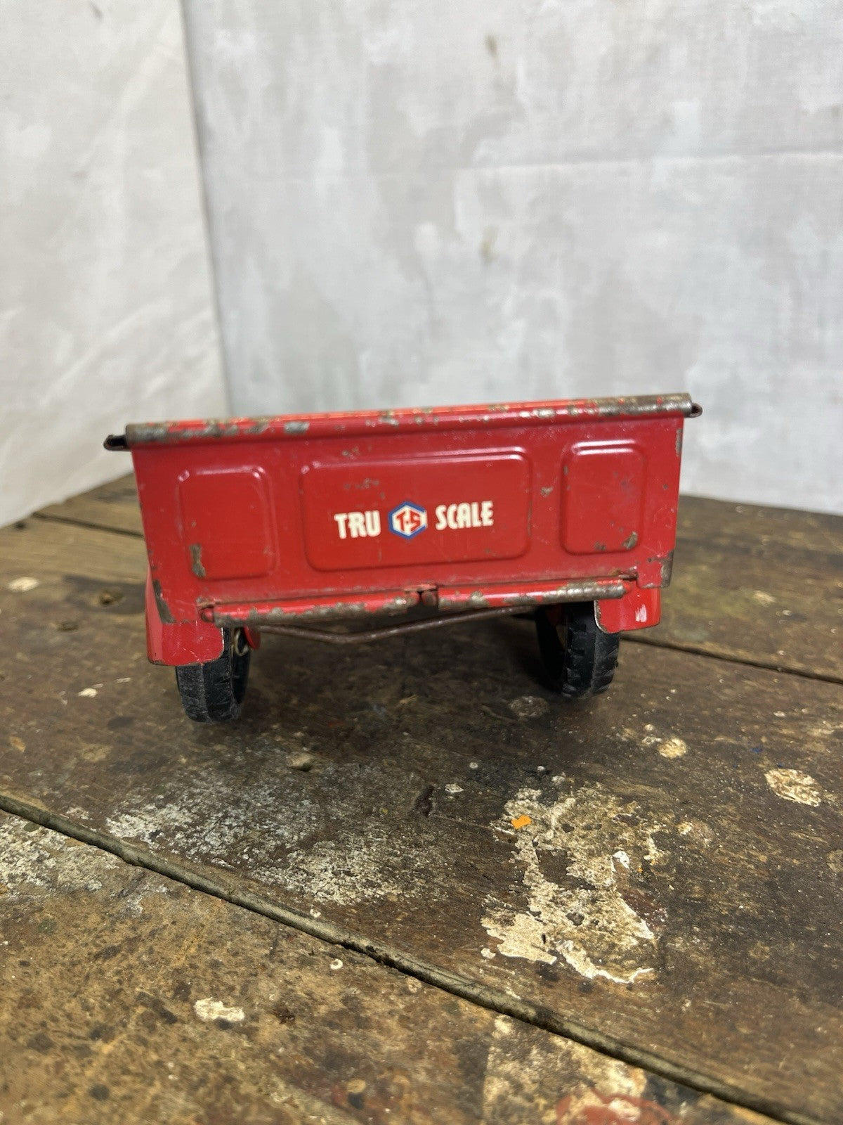 Vintage Collectible Mancave Red Tru Scale 1960s Pickup Box Toy