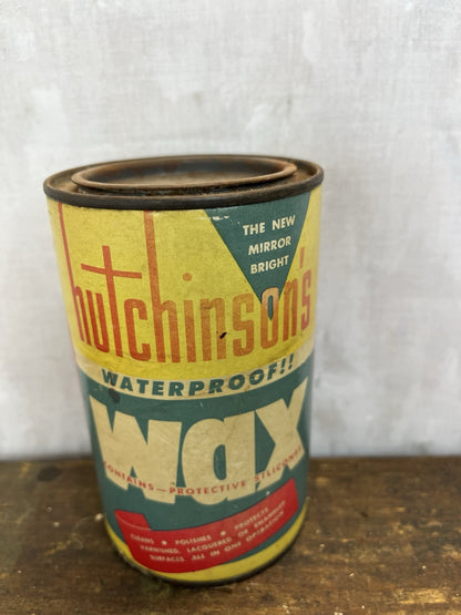 Vintage Hutchinsons Composite Wax Tin, Laundry Room