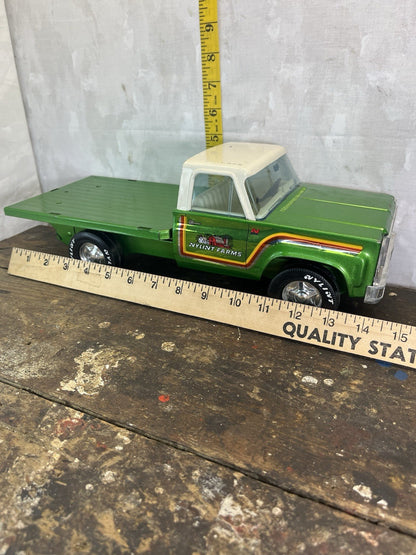 Vintage Collectible Mancave Nylint Farm Green Flat Bed Truck Very Clean