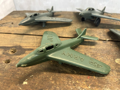 Vintage Child’s Plastic 4 Toy Airplanes No. 164 USA