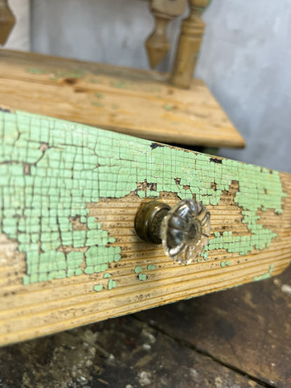 Primitive Antique Distressed Green Vanity Farm Home Decor