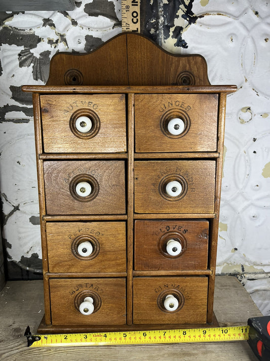Antique Vintage Home Decor Farm Spice Cabinet 