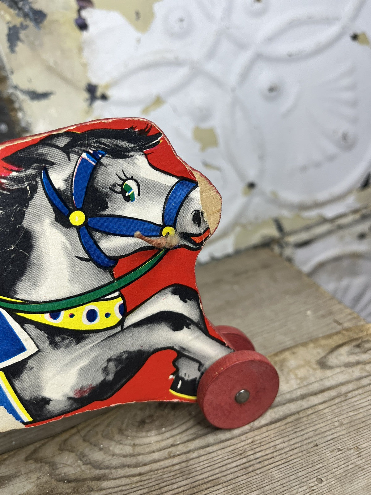 Vintage Collectible Hill Brass Co. Horse Pull Toy