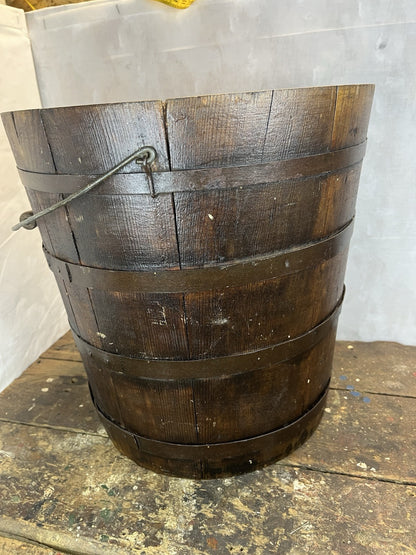 Primitive Antique Collectible Farm Home Decor Wood Pail