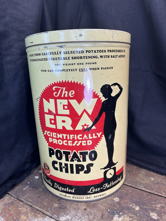 Vintage Collectible New Era Chip Tin