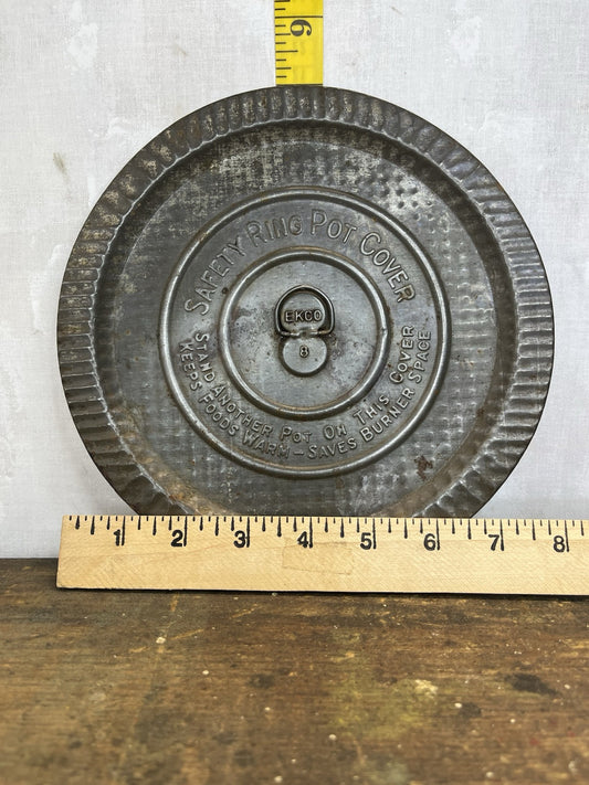 Vintage Galvanized Ekco Pot Cover