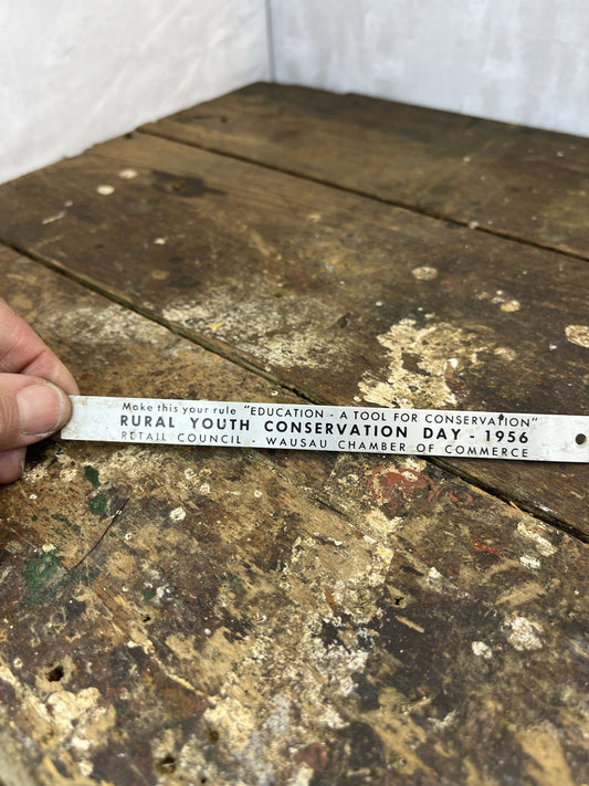 Vintage Rural Youth Conservation Day 1956 Ruler