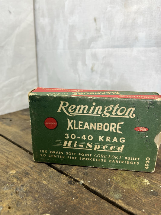 Vintage Empty Remington Klean Bore 30-40 Hi speed Box Missing Flap #1229