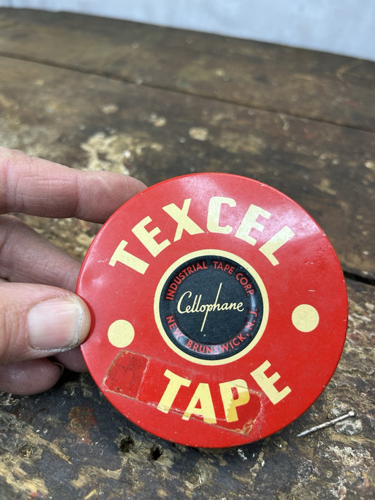 Vintage Mancave Texcel Tape Empty Tin
