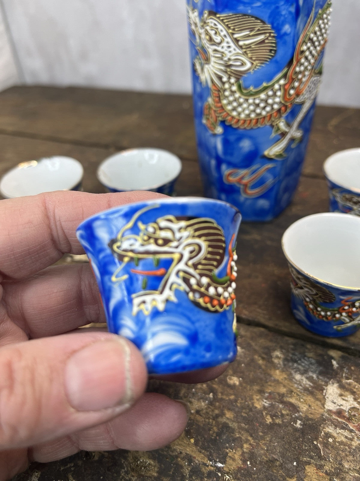 Vintage Collectible Japan Marked Sake Set