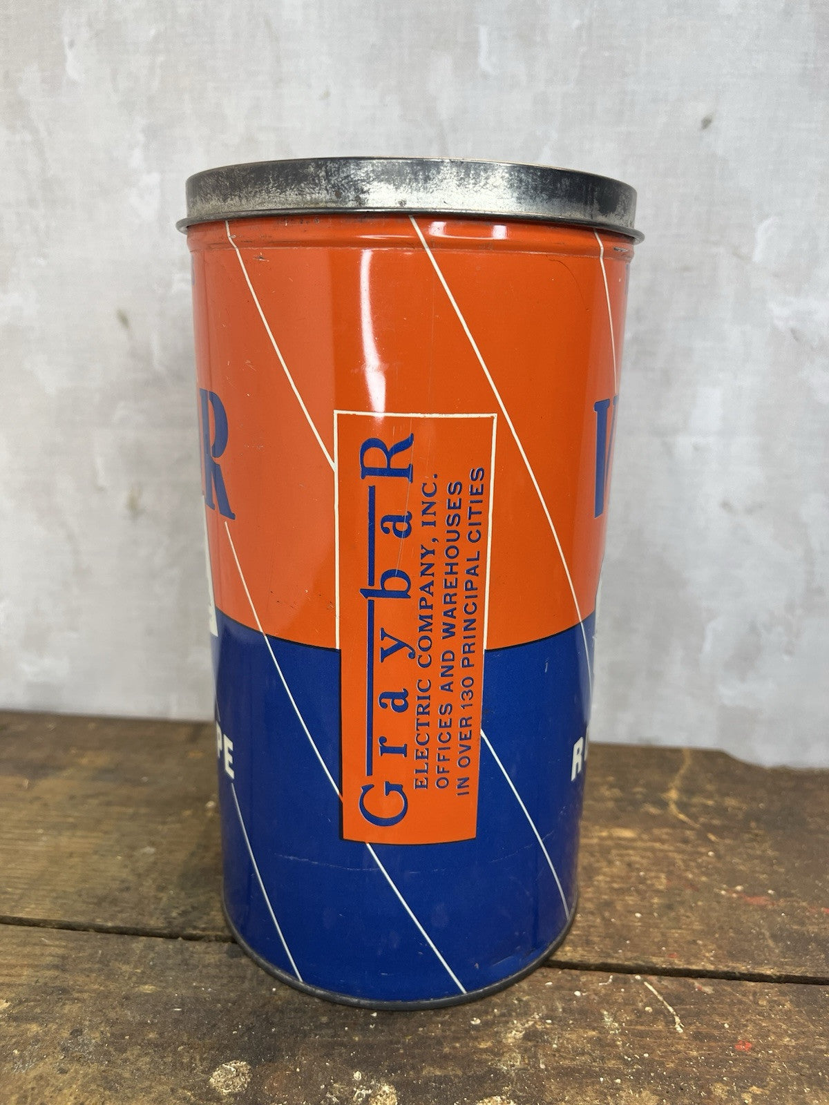 Vintage Collectible Mancave Victor Rubber Tape Tin