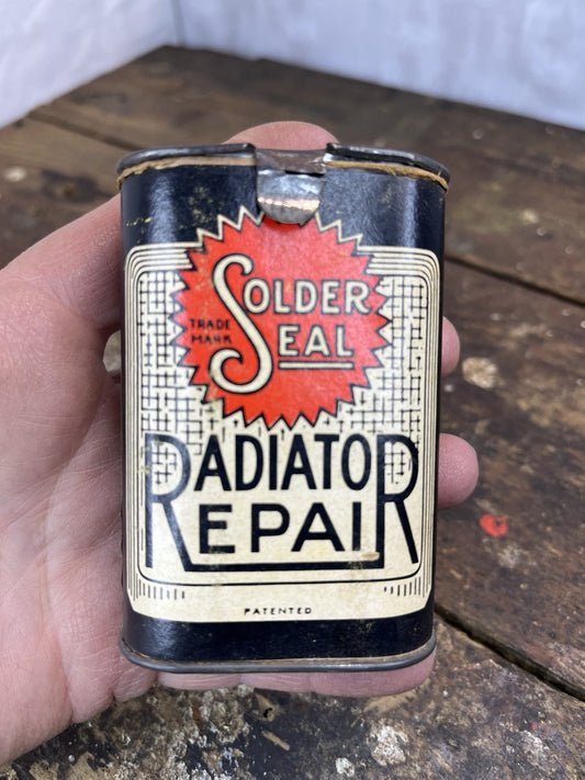 Vintage Collectible Mancave Solder Seal Radiator Repair Tin