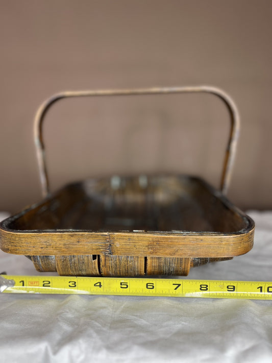 Primitive Antique Home Decor English Trug Gathering Basket