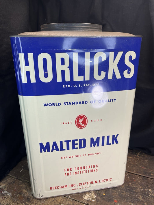 Vintage Collectible Home Decor Horlicks Malted Milk 25# Tin