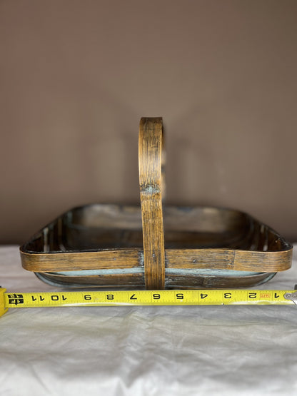 Primitive Antique Home Decor English Trug Gathering Basket