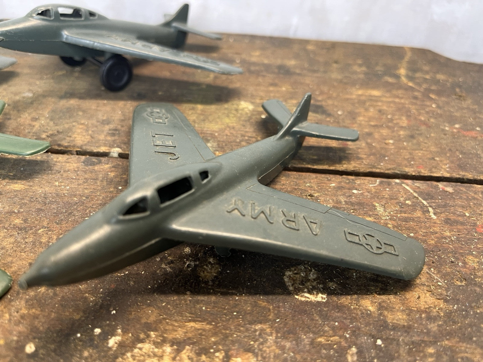 Vintage Child’s Plastic 4 Toy Airplanes No. 164 USA