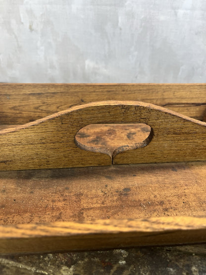 Antique Vintage Tapered Wood  Caddy With Handle