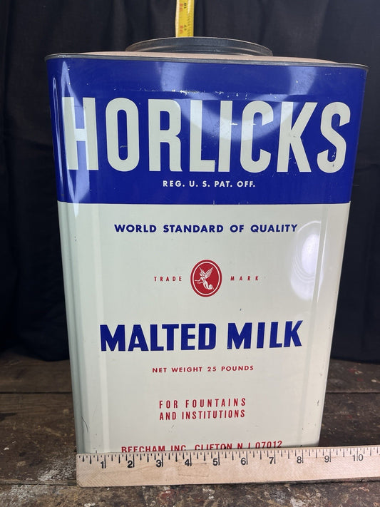 Vintage Collectible Home Decor Horlicks Malted Milk 25# Tin