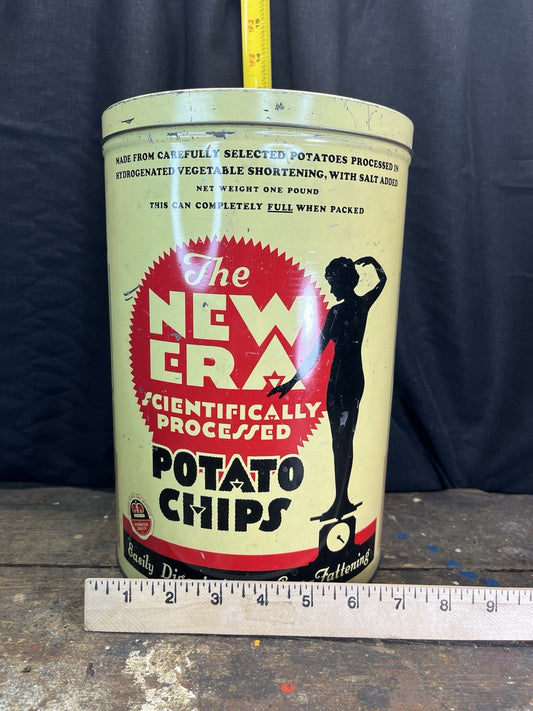 Vintage Collectible New Era Chip Tin
