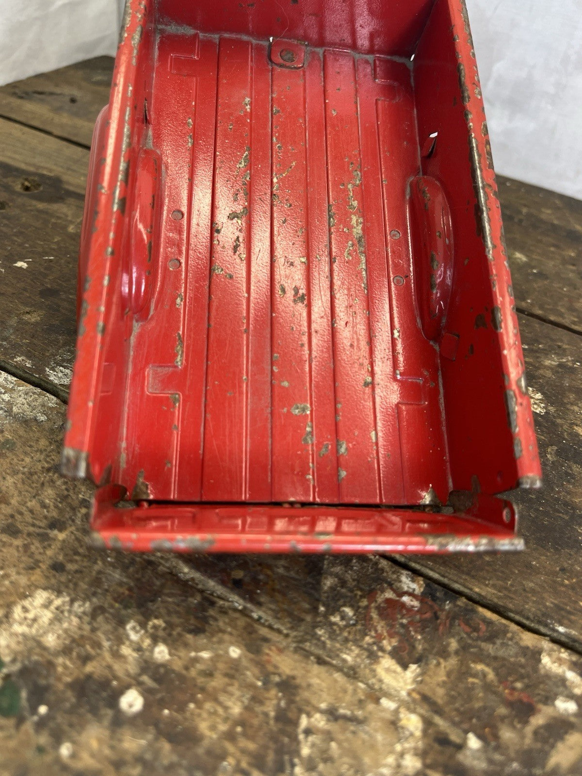 Vintage Collectible Mancave Red Tru Scale 1960s Pickup Box Toy
