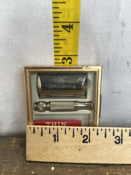 Vintage Collectible Mancave Bathroom Gillette Travel Kit