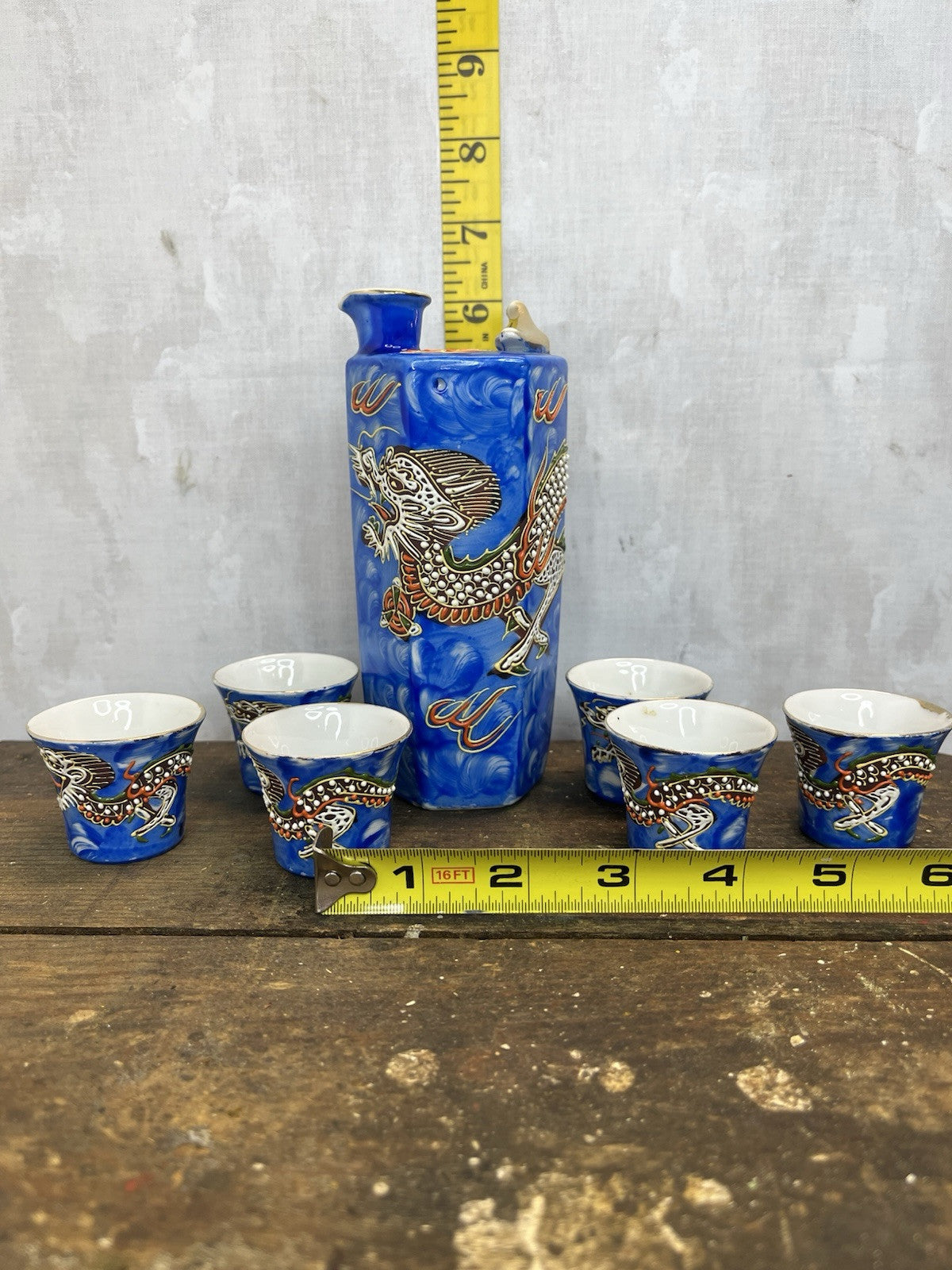 Vintage Collectible Japan Marked Sake Set