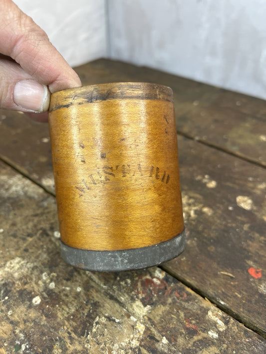 Antique Collectible Mustard Spice Box No Cover Home Decor 