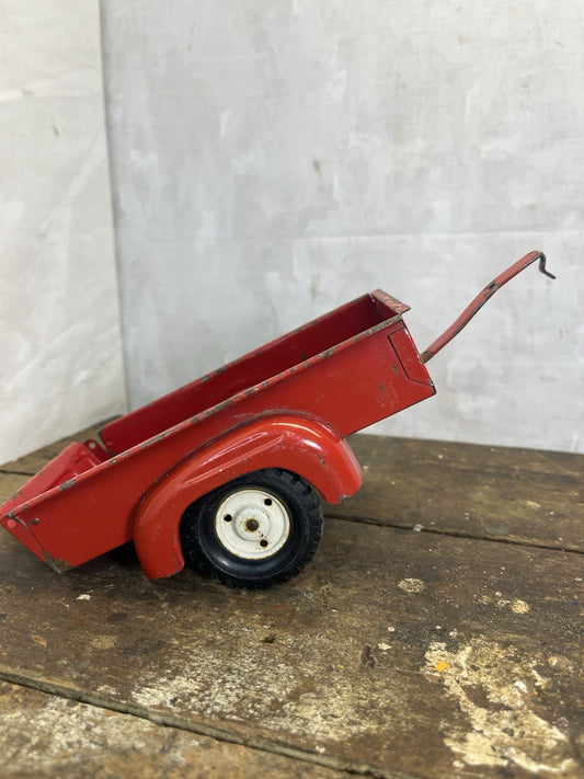 Vintage Collectible Mancave Red Tru Scale 1960s Pickup Box Toy