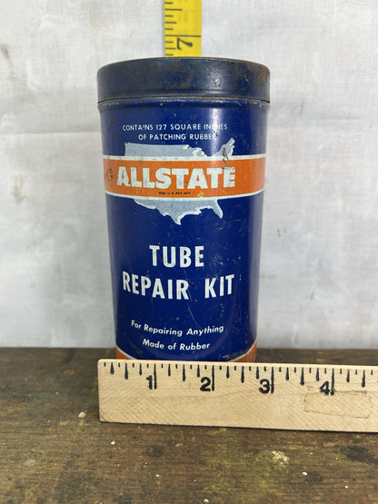 Vintage Mancave Metal Allstate Tube Repair Kit