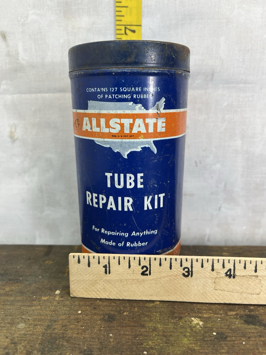 Vintage Mancave Metal Allstate Tube Repair Kit