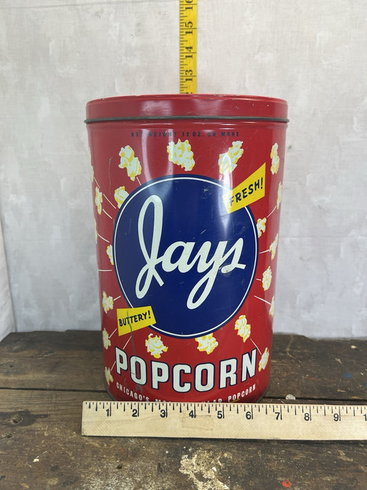 Vintage Collectible Home Decor Jays Popcorn 12oz Can