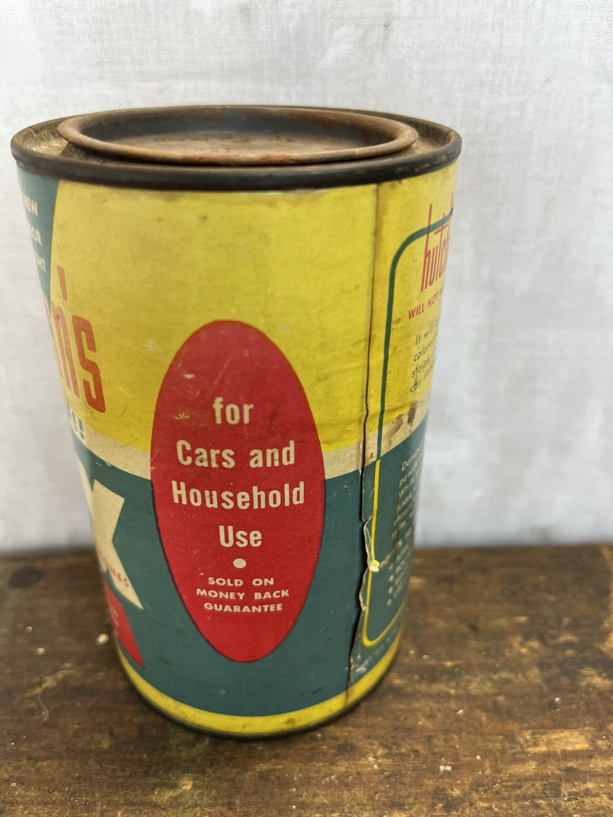 Vintage Hutchinsons Composite Wax Tin, Laundry Room