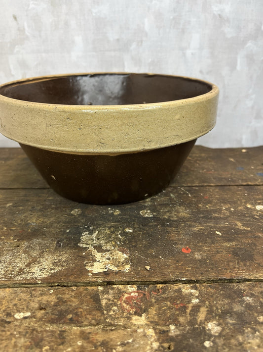 Antique Vintage Collectible Home Decor Stoneware Bowl