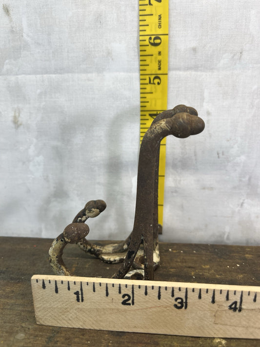 Antique Vintage Home Decor 2 Metal Coat Hooks