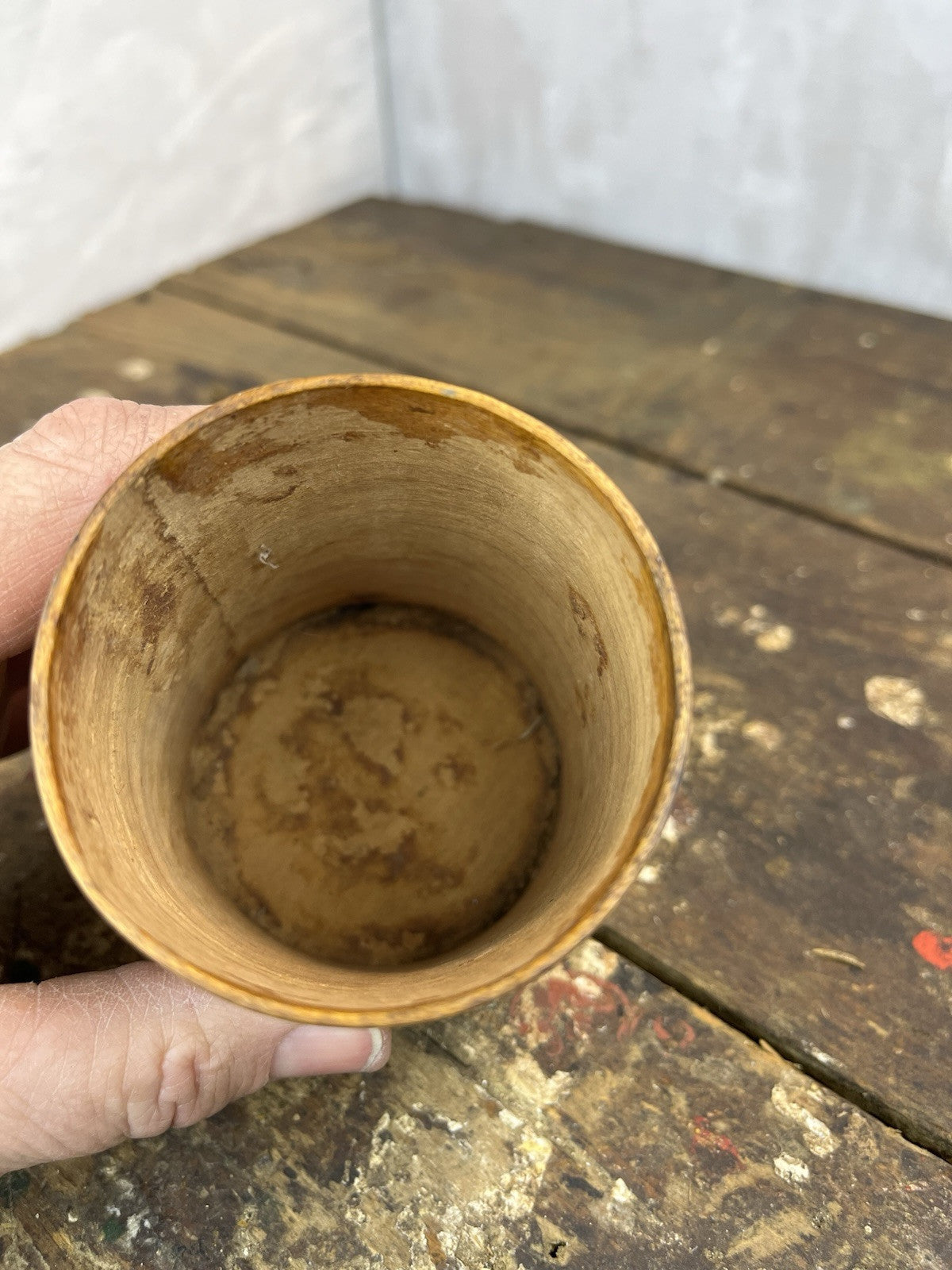Antique Collectible Mustard Spice Box No Cover Home Decor 