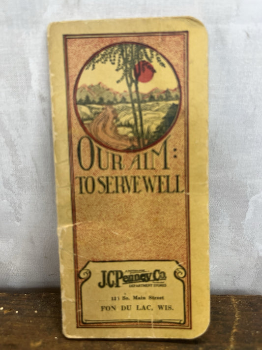Antique Vintage Collectible Fon Du Lac Advertisement JC Penny Booklet 1924