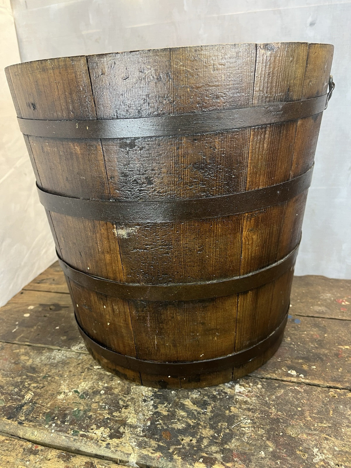 Primitive Antique Collectible Farm Home Decor Wood Pail