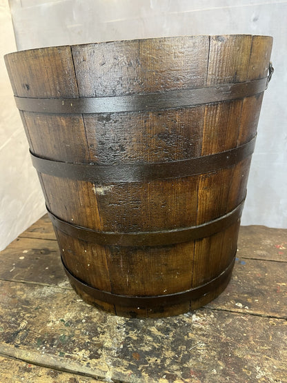 Primitive Antique Collectible Farm Home Decor Wood Pail