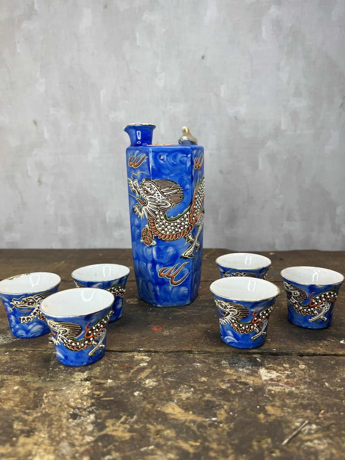 Vintage Collectible Japan Marked Sake Set