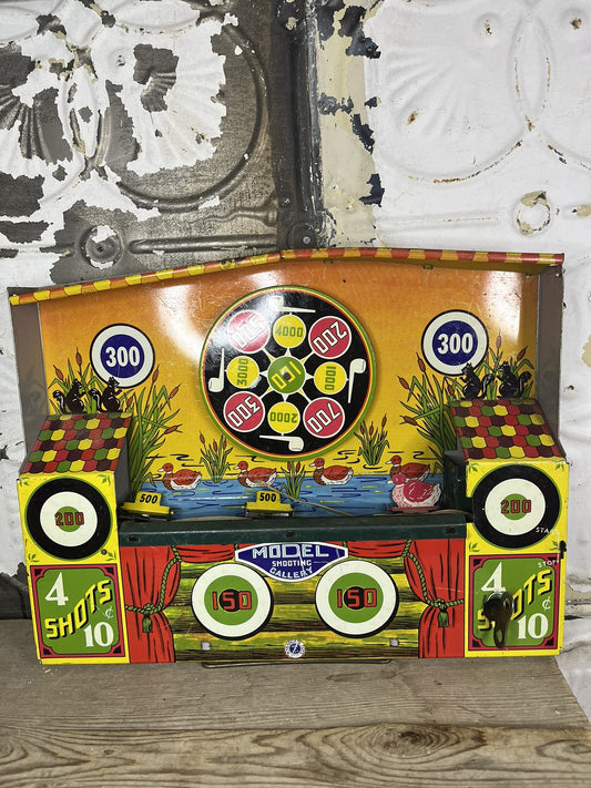 1930s Wyandotte Model Toy Shooting Gallery Collectible Tin Litho