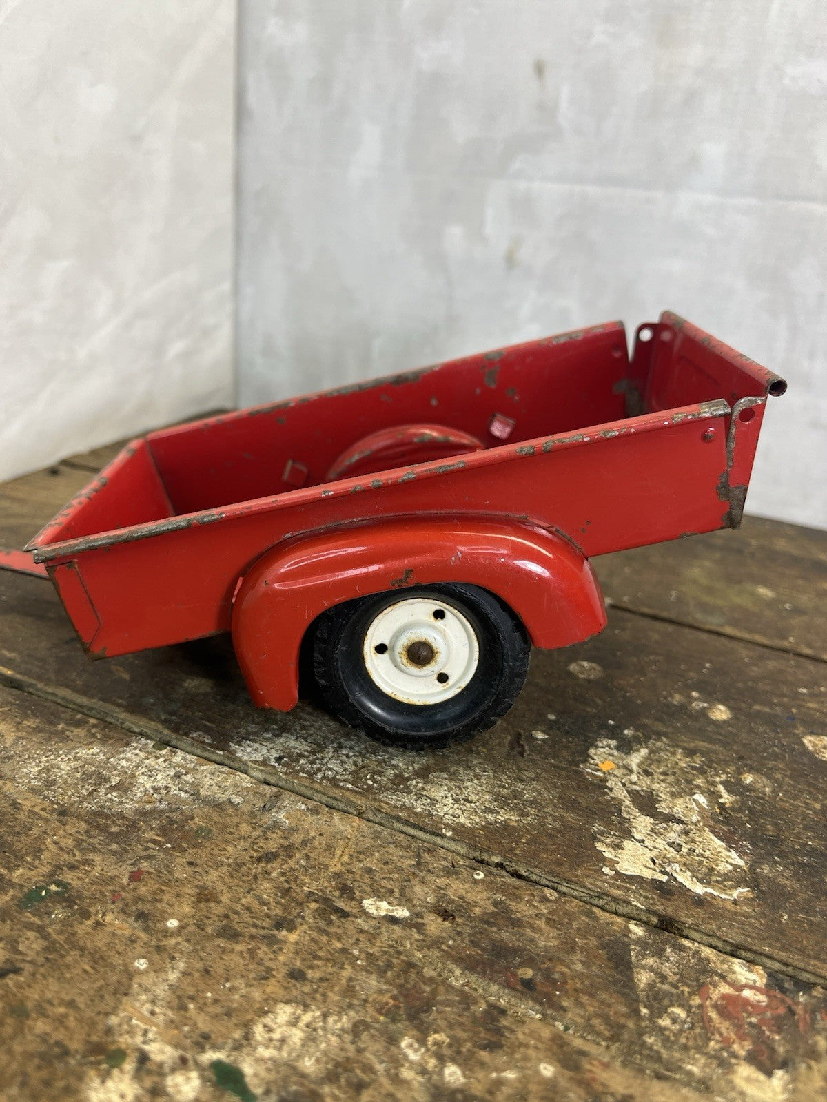 Vintage Collectible Mancave Red Tru Scale 1960s Pickup Box Toy