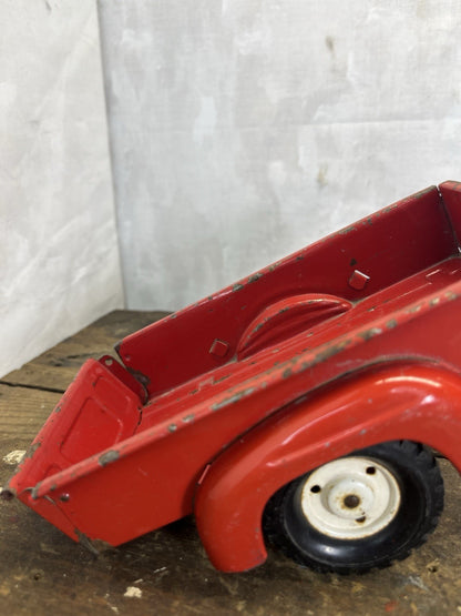 Vintage Collectible Mancave Red Tru Scale 1960s Pickup Box Toy